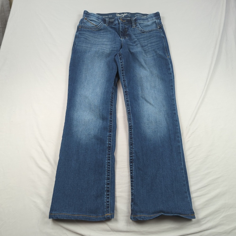 Wrangler Jeans Womens 32 30 Blue Jade Ultimate Riding Jean Stretch Boot Cut